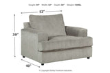 Soletren Ash Oversized Chair and Ottoman