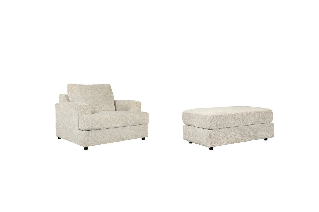 Soletren Stone Chair and Ottoman