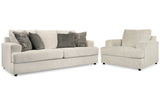 Soletren Stone Sofa Sleeper and Oversized Chair