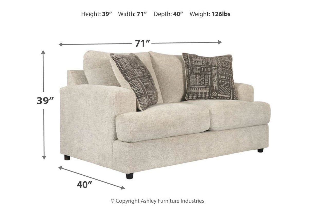 Soletren Stone Loveseat