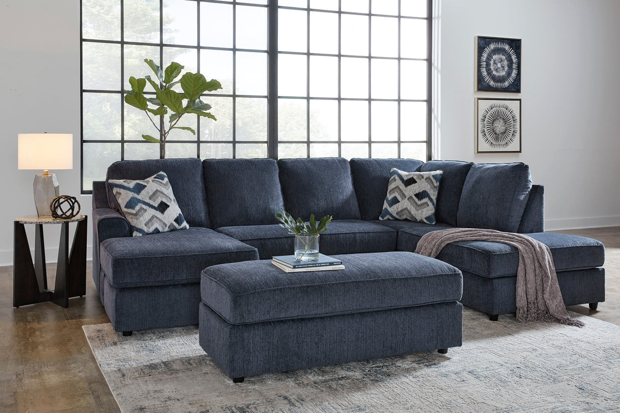 Albar Place Cobalt 2-Piece RAF Chaise Sectional