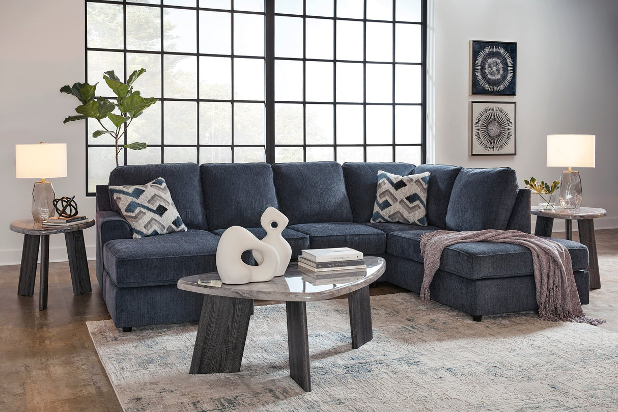 Albar Place Cobalt 2-Piece RAF Chaise Sectional