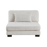 Tinley Beige Ottoman by Homelegance at Eve Furniture