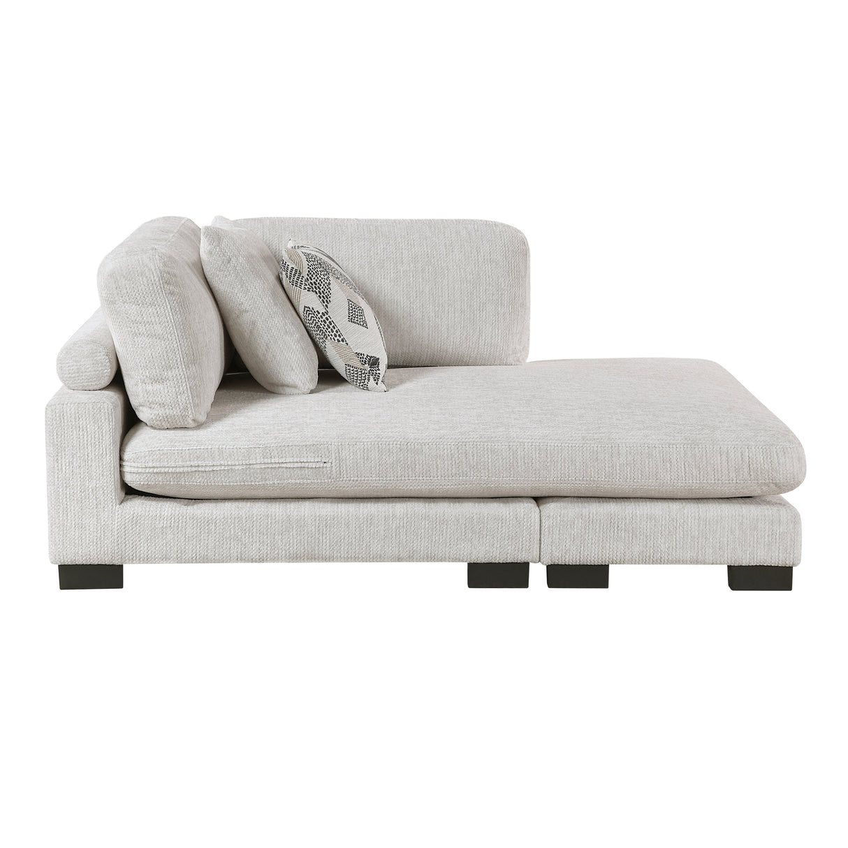 Tinley Beige Ottoman by Homelegance at Eve Furniture