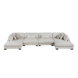 Tinley Beige Ottoman by Homelegance at Eve Furniture