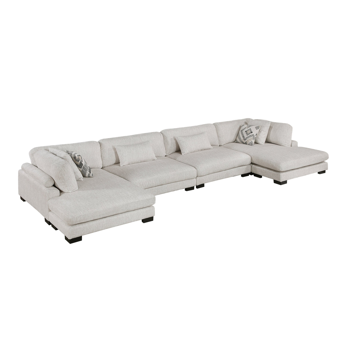 Tinley Beige Ottoman by Homelegance at Eve Furniture