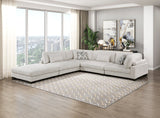 Tinley Beige Ottoman by Homelegance at Eve Furniture