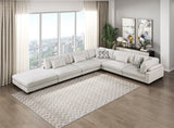 Tinley Beige Ottoman by Homelegance at Eve Furniture