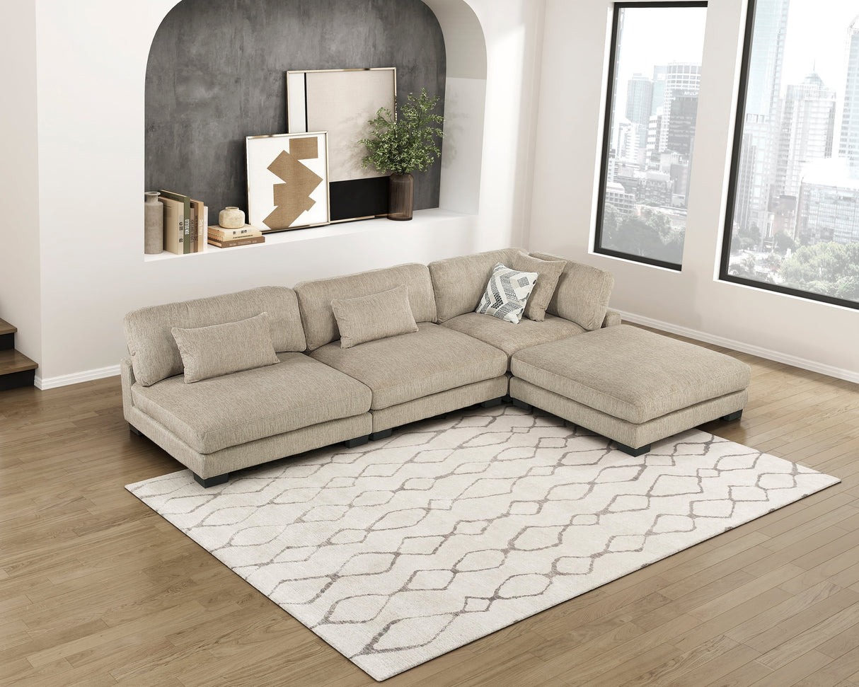 Tinley Brown Ottoman by Homelegance at Eve Furniture