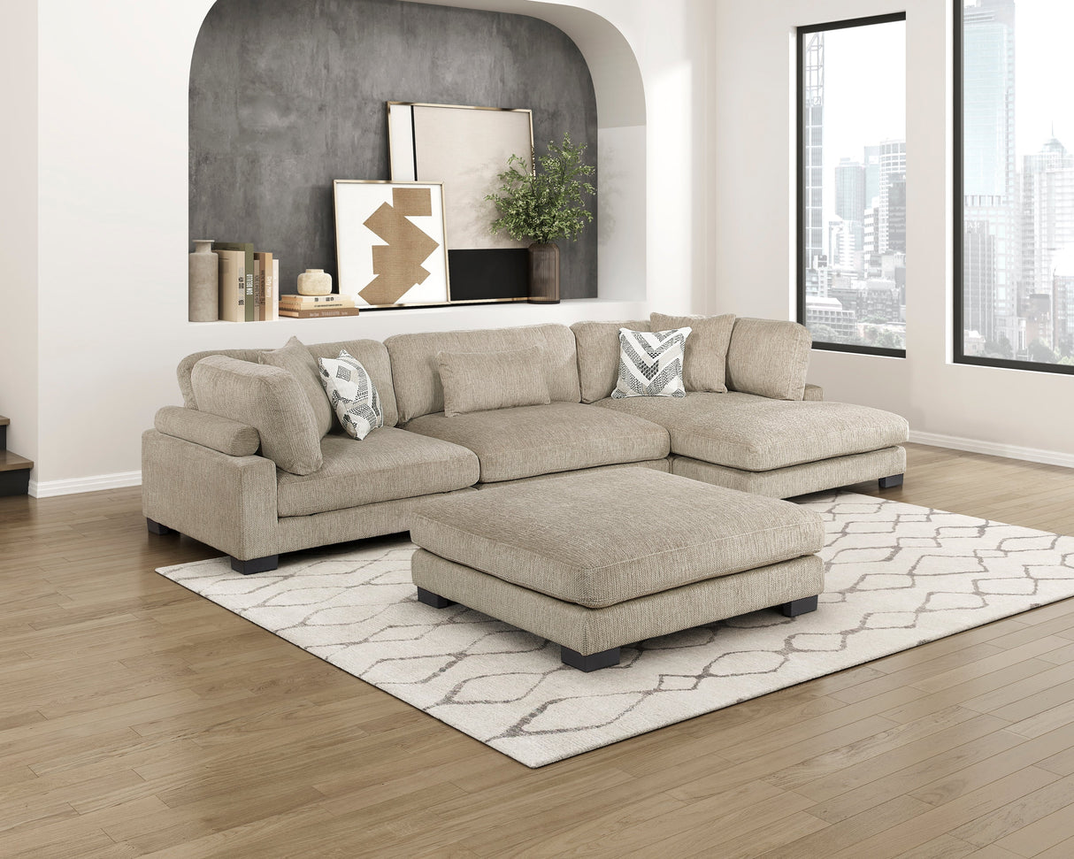 Tinley Brown Ottoman by Homelegance at Eve Furniture