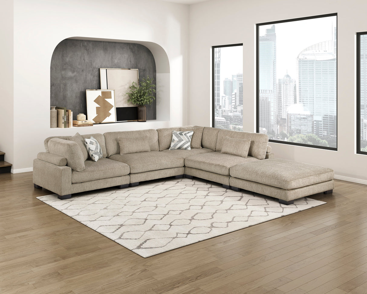 Tinley Brown Ottoman by Homelegance at Eve Furniture