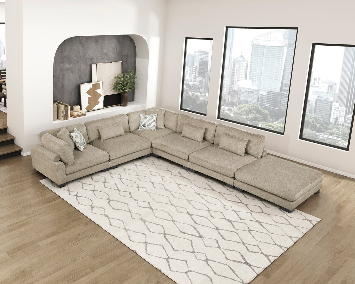 Tinley Brown Ottoman by Homelegance at Eve Furniture