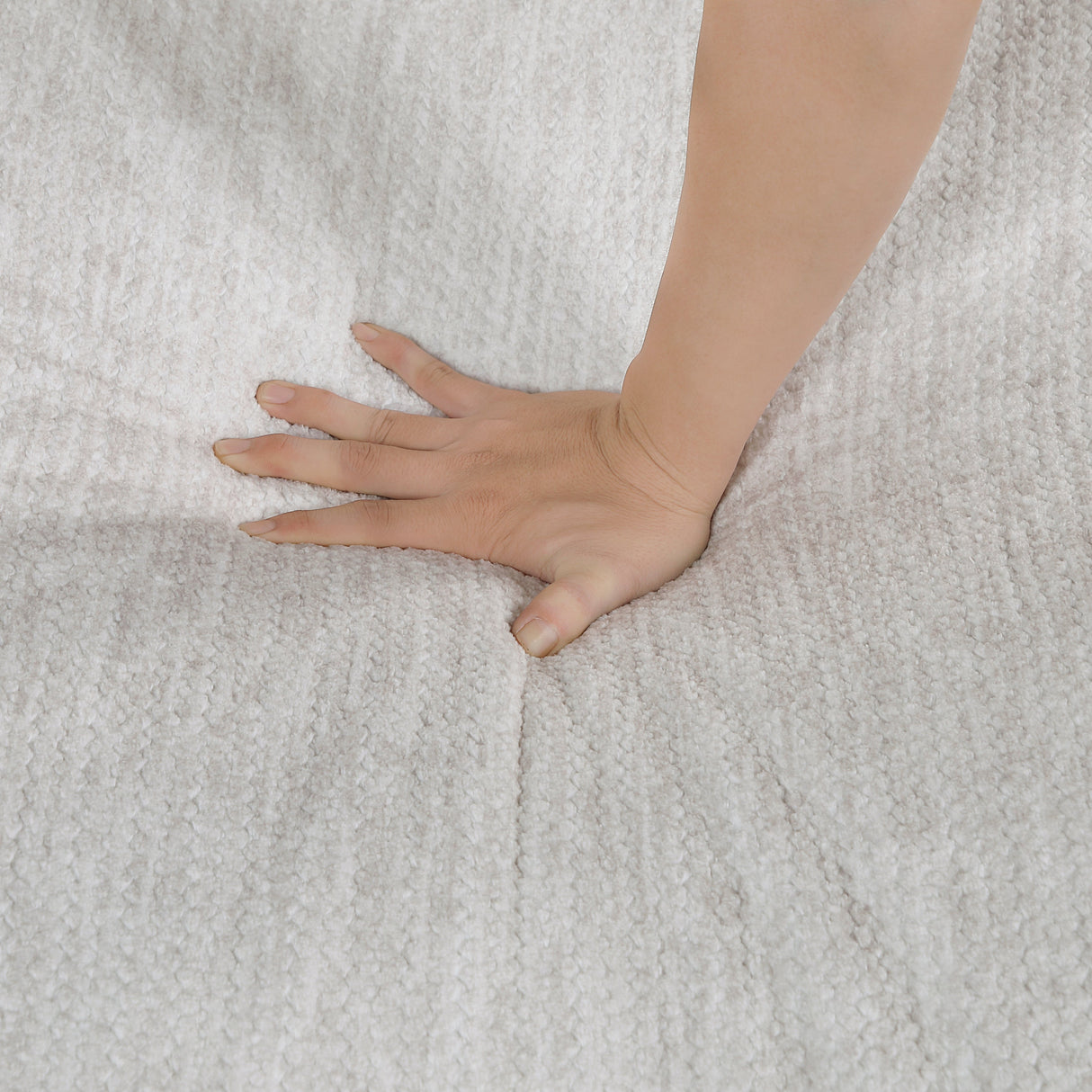 Tinley Beige Ottoman by Homelegance at Eve Furniture