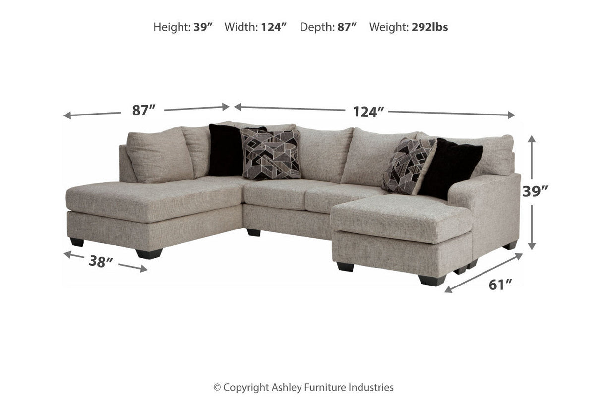 Megginson Storm 2-Piece Sectional with Chaise