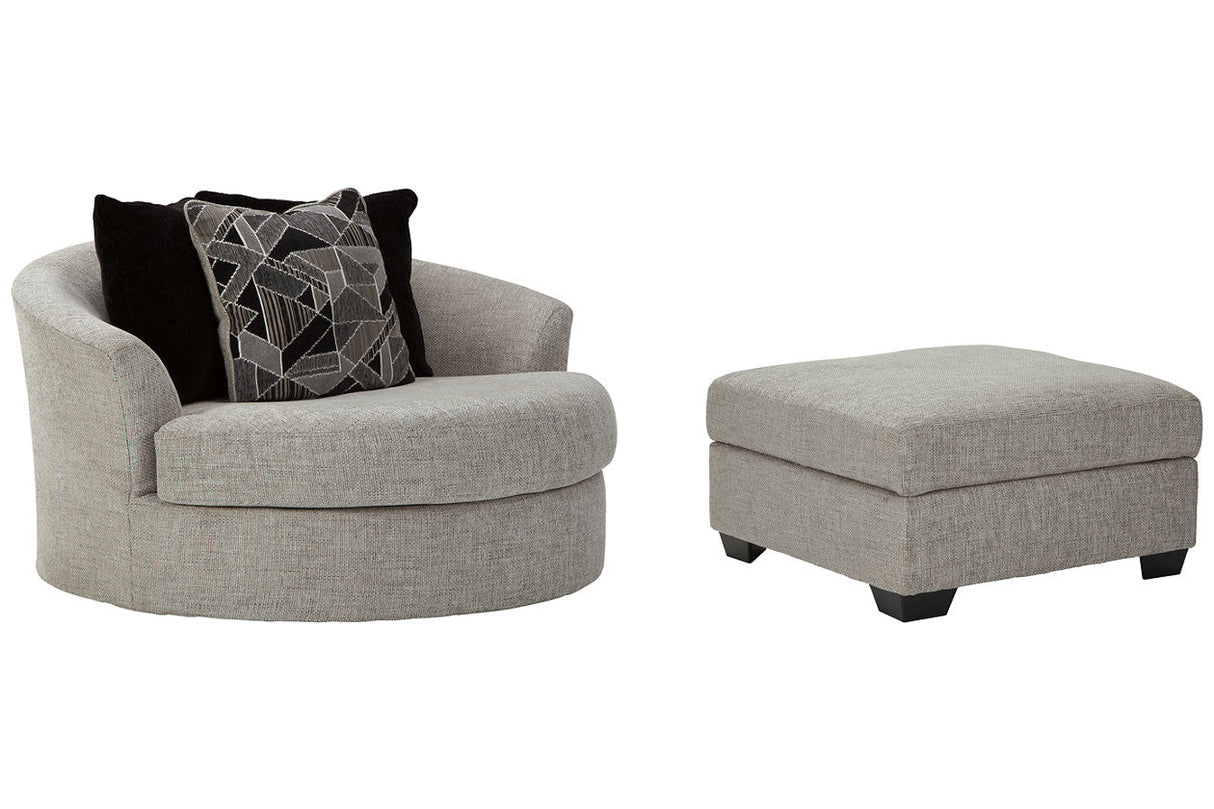 Megginson Storm Oversized Chair and Ottoman