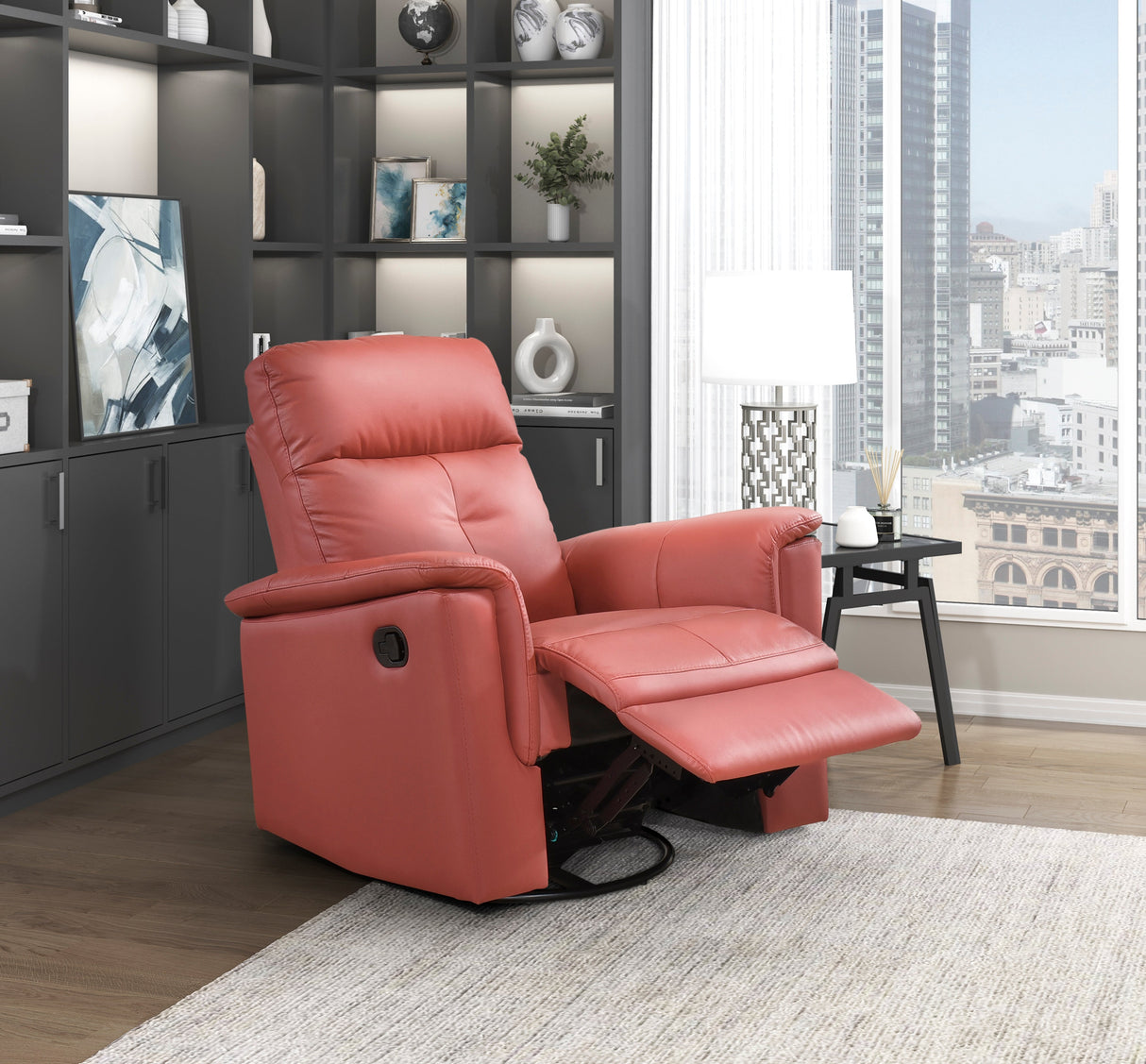 Bristow Red Swivel Glider Reclining Chair