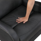 Regent Black Swivel Glider Reclining Chair by Homelegance at Eve Furniture