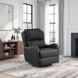 Regent Black Swivel Glider Reclining Chair by Homelegance at Eve Furniture