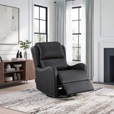 Regent Black Swivel Glider Reclining Chair by Homelegance at Eve Furniture