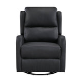 Regent Black Swivel Glider Reclining Chair by Homelegance at Eve Furniture