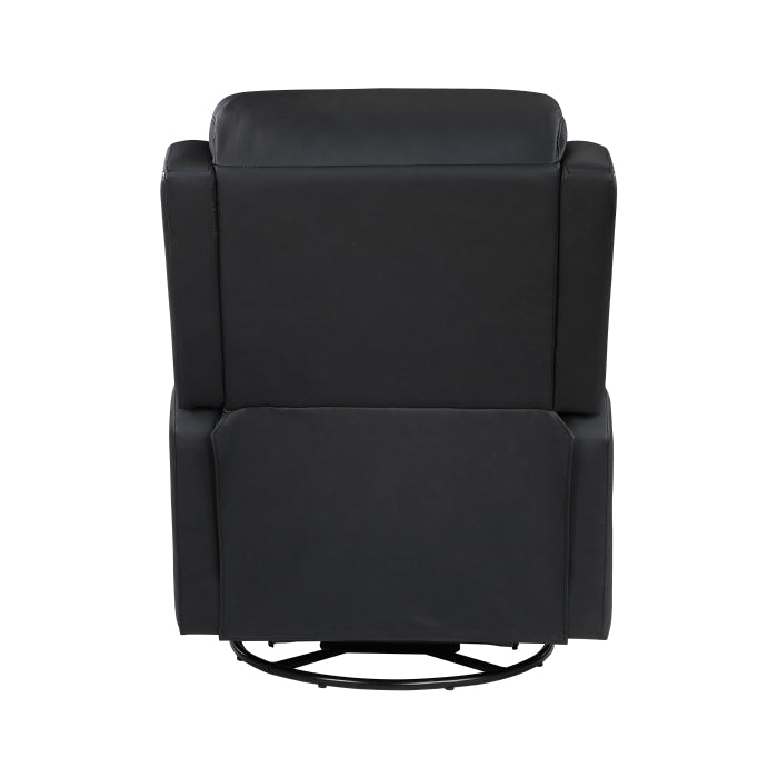 Regent Black Swivel Glider Reclining Chair by Homelegance at Eve Furniture