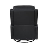 Regent Black Swivel Glider Reclining Chair by Homelegance at Eve Furniture
