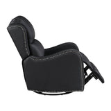 Regent Black Swivel Glider Reclining Chair by Homelegance at Eve Furniture
