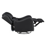 Regent Black Swivel Glider Reclining Chair by Homelegance at Eve Furniture
