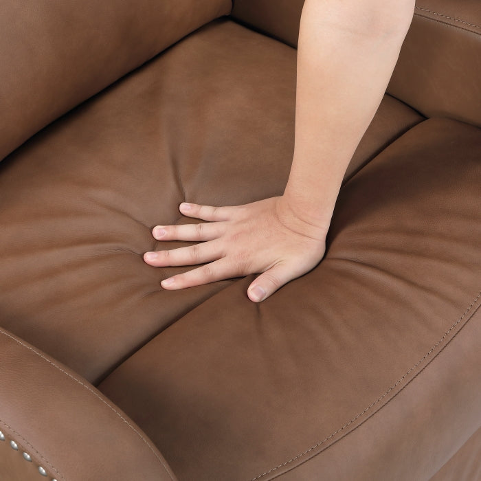 Regent Brown Swivel Glider Reclining Chair by Homelegance at Eve Furniture