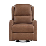 Regent Brown Swivel Glider Reclining Chair by Homelegance at Eve Furniture