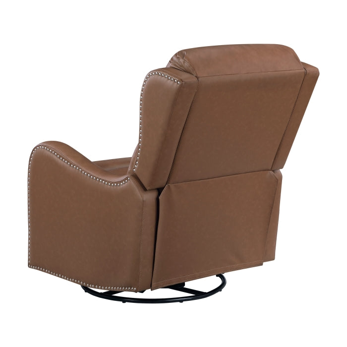 Regent Brown Swivel Glider Reclining Chair by Homelegance at Eve Furniture