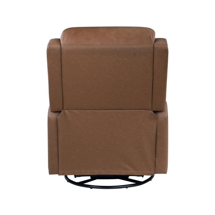 Regent Brown Swivel Glider Reclining Chair by Homelegance at Eve Furniture