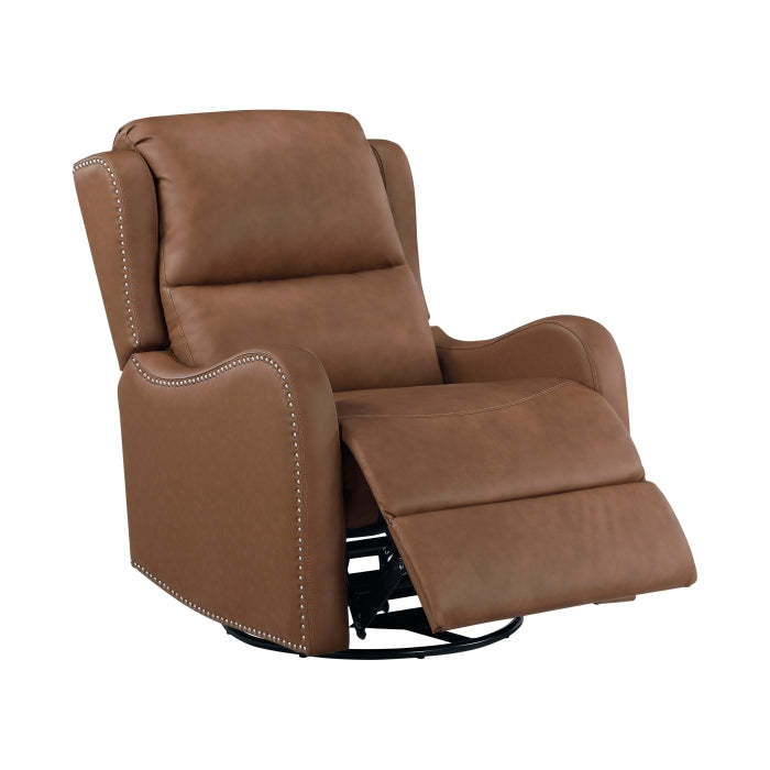 Regent Brown Swivel Glider Reclining Chair by Homelegance at Eve Furniture