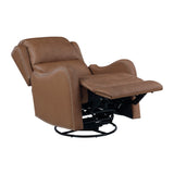 Regent Brown Swivel Glider Reclining Chair by Homelegance at Eve Furniture
