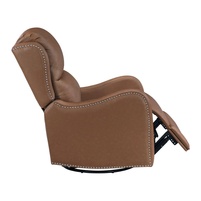 Regent Brown Swivel Glider Reclining Chair by Homelegance at Eve Furniture