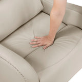 Regent Taupe Swivel Glider Reclining Chair by Homelegance at Eve Furniture