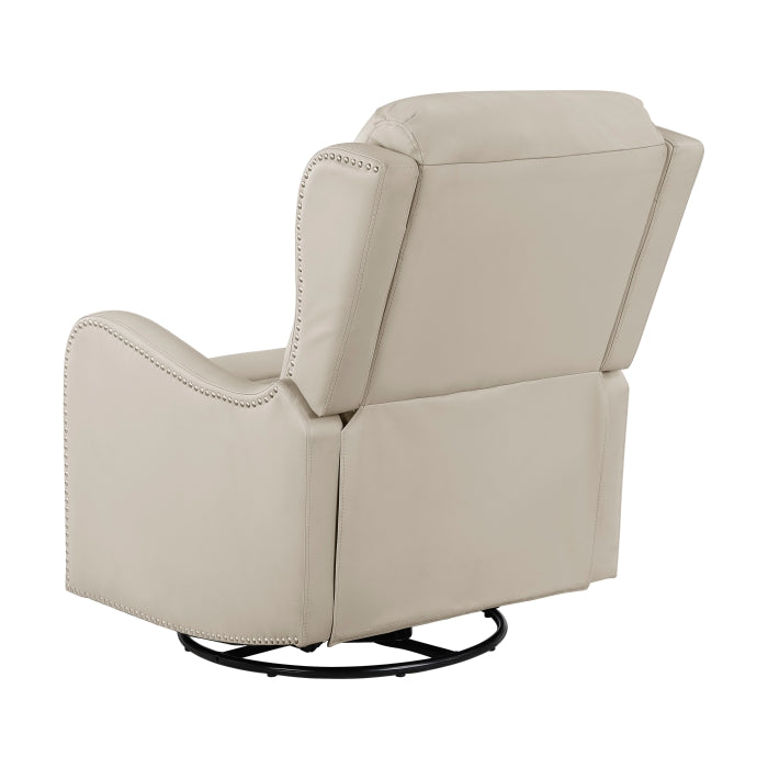 Regent Taupe Swivel Glider Reclining Chair by Homelegance at Eve Furniture