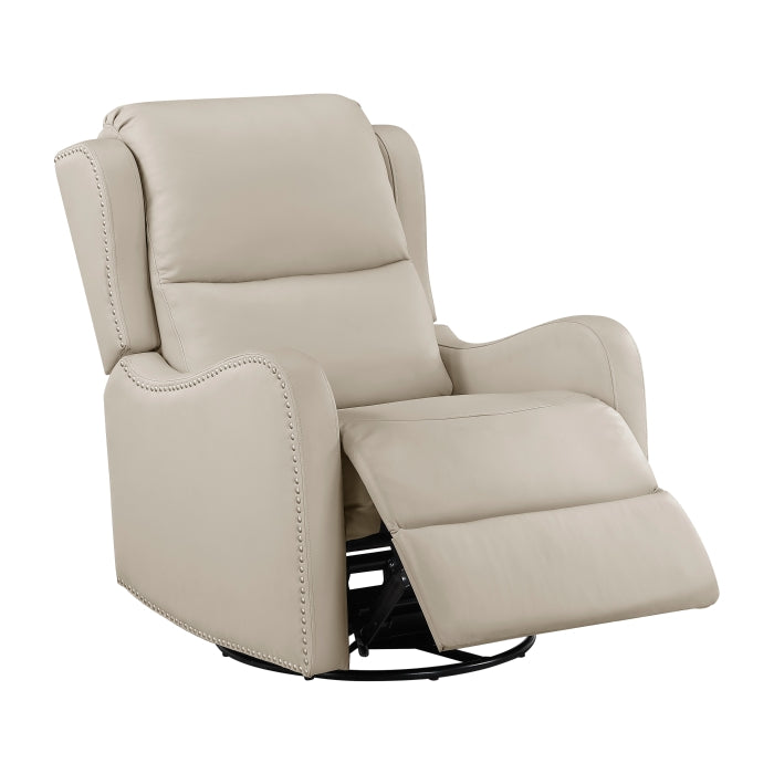 Regent Taupe Swivel Glider Reclining Chair by Homelegance at Eve Furniture