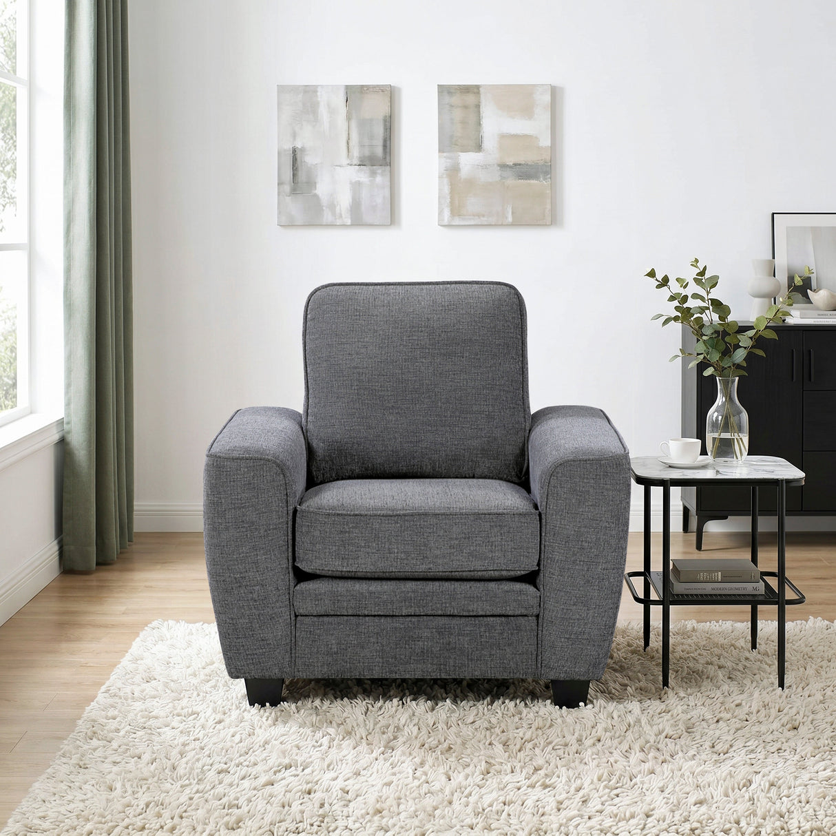 Zander Dark Gray Chair by Homelegance at Eve Furniture