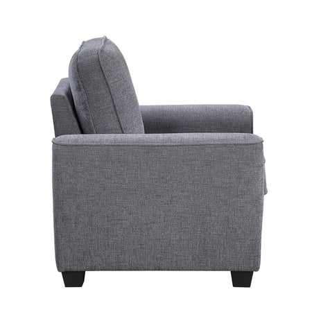 Zander Dark Gray Chair by Homelegance at Eve Furniture