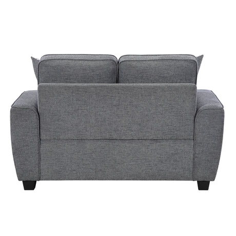 Zander Dark Gray Loveseat by Homelegance at Eve Furniture