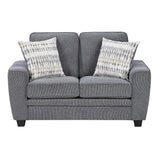 Zander Dark Gray Loveseat by Homelegance at Eve Furniture