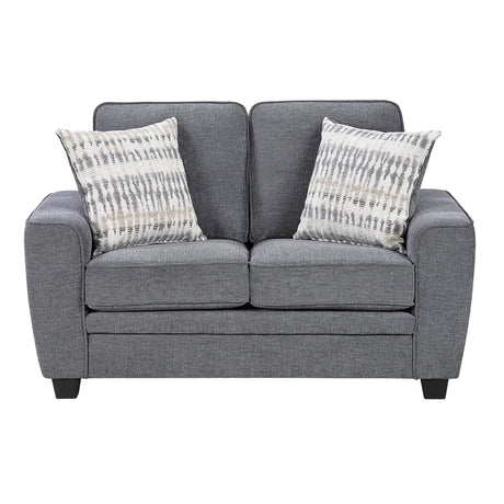 Zander Dark Gray Loveseat by Homelegance at Eve Furniture
