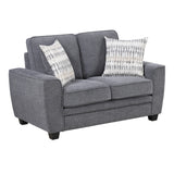 Zander Dark Gray Loveseat by Homelegance at Eve Furniture