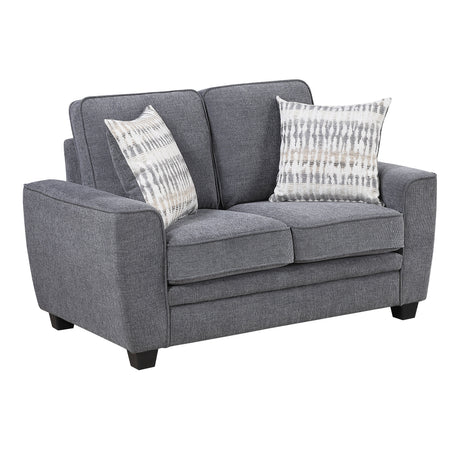 Zander Dark Gray Loveseat by Homelegance at Eve Furniture
