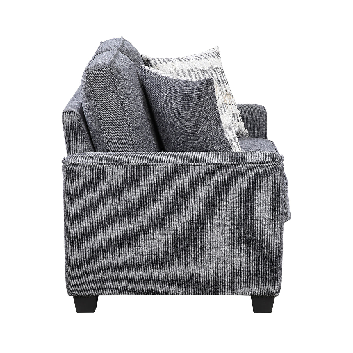 Zander Dark Gray Loveseat by Homelegance at Eve Furniture