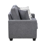 Zander Dark Gray Loveseat by Homelegance at Eve Furniture