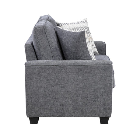 Zander Dark Gray Loveseat by Homelegance at Eve Furniture