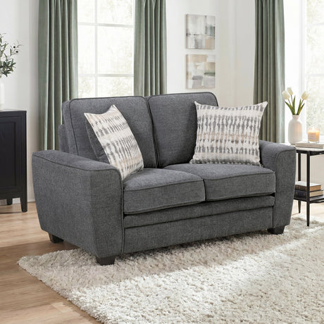 Zander Dark Gray Loveseat by Homelegance at Eve Furniture