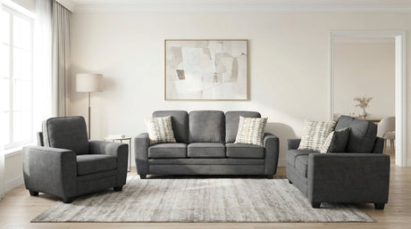 Zander Dark Gray Loveseat by Homelegance at Eve Furniture